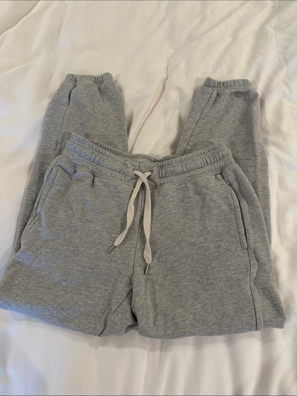 aerie Light Gray Drawstring Jogger Sweatpants